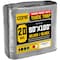 Core Tarps Heavy Duty Tarp, 100 ft L x 0.5 mm H x 50 ft W, 20 Mil, Silver/Black, Polyethylene CT-701-50X100 - alternate 1